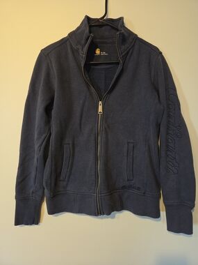 Carhartt Women's Navy Zip-Up Sweatshirt Dunlow